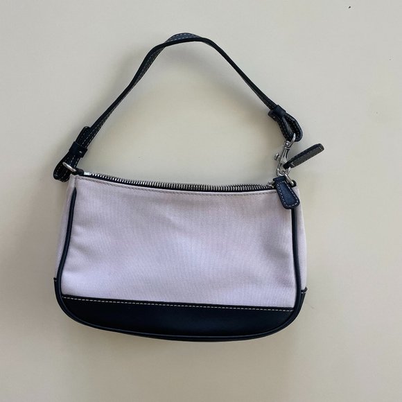 Coach Hampton Vintage Peach Leather Canvas Mini Bag - Picture 1 of 8